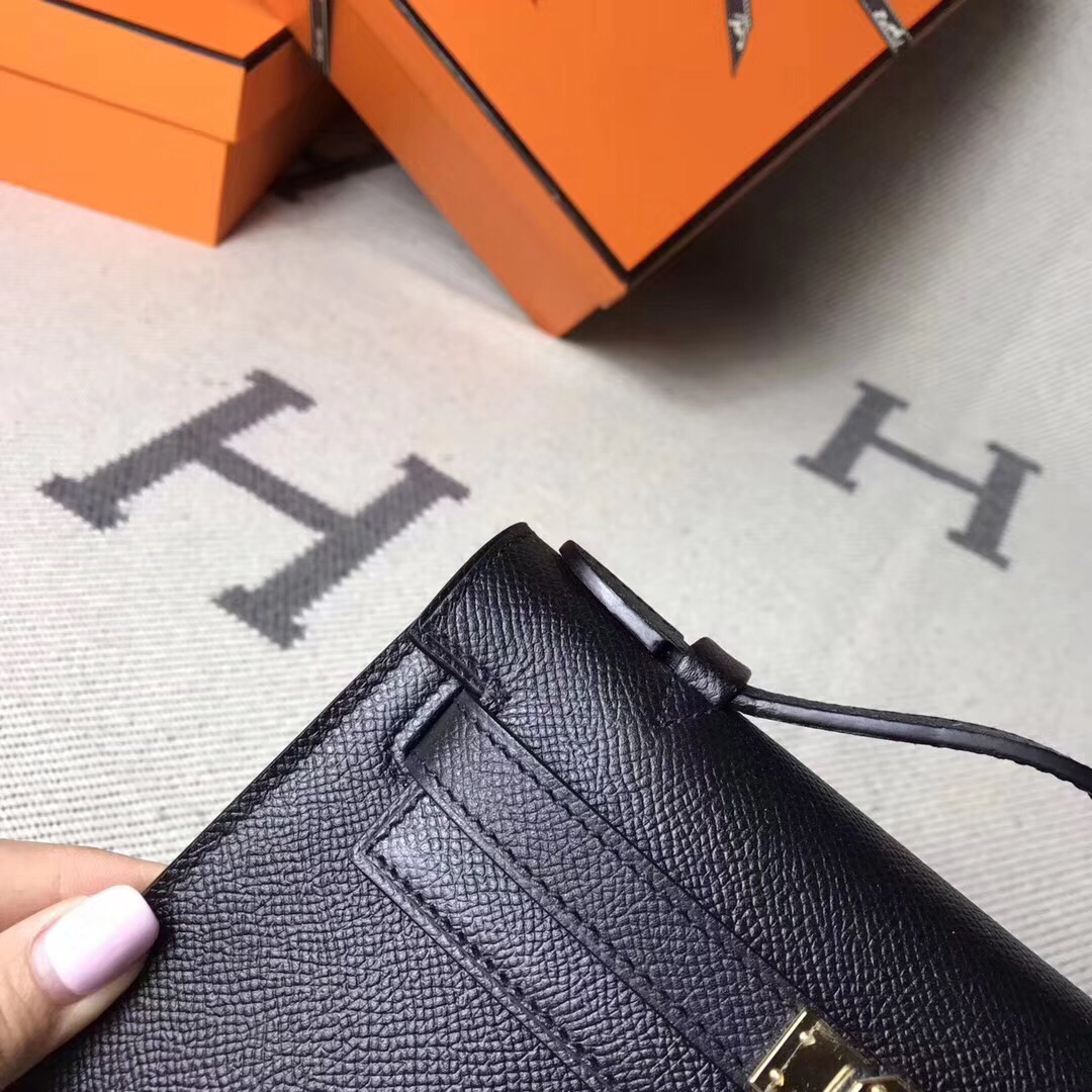 에르메스 미니 켈리백22 블랙 금장 앱송